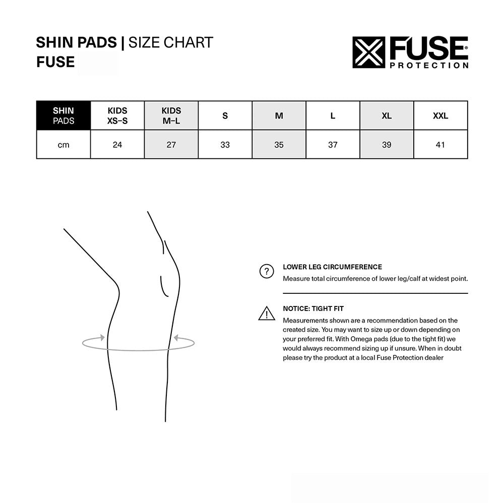 Fuse Alpha Plus Shin Pads Combo